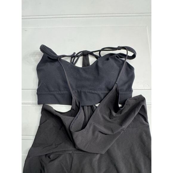 Athleta Strappy Tank Top Size XS Black Built In Bra Activewear - Picture 2 of 6